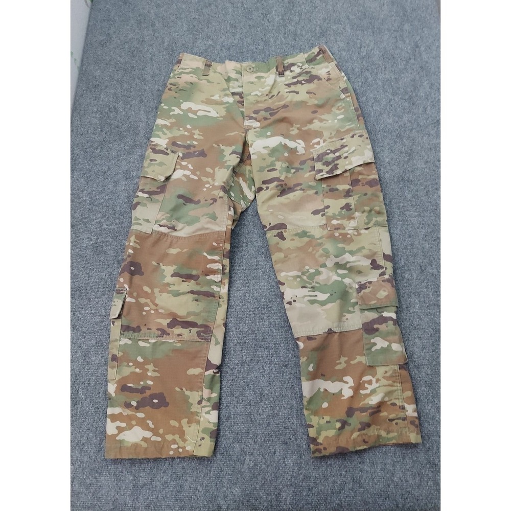 Military OCP Camo Pants Mens Medium Short Brown Cargo Utility Ripstop ACU